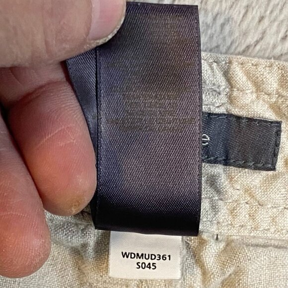 Liz Claiborne Women's Cargo Pants Size 16 Beige 100% Linen Casual Wide Leg Crop - Picture 14 of 16